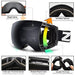 Zionor X4 Ski Snowboard Snow Goggles Magnet Dual Layers Lens Spherical Design Anti-Fog UV Protection Anti-Slip Strap for Men Women Ski Zionor 