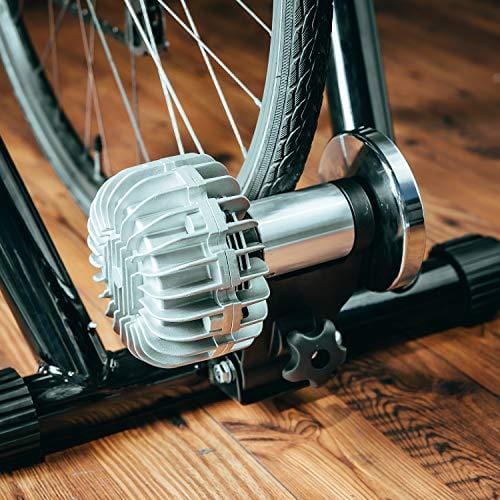 Alpcour Fluid Bike Trainer Stand – Portable Stainless Steel Indoor Trainer w/Fluid Flywheel, Noise Reduction, Progressive Resistance, Dual-Lock System – Stationary Exercise for Road & Mountain Bikes Sports Alpcour 