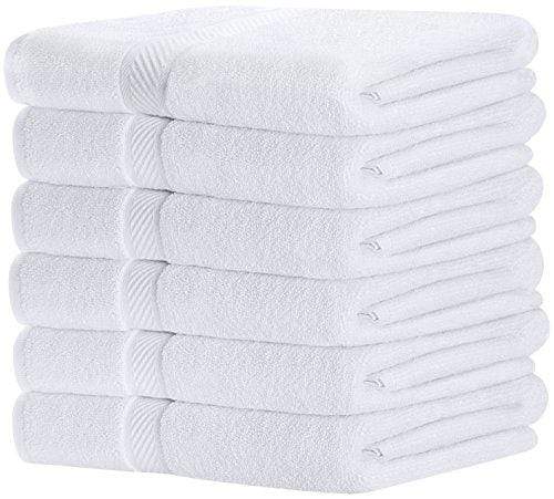 Utopia Towels 100% Cotton White Bath Towels Set (6 Pack, 22 x 44 Inch) Lightweight High Absorbency, Multipurpose, Quick Drying, Pool Gym Towels Set Towel Utopia Towels 
