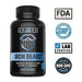 IRON BEARD Beard Growth Vitamin Supplement for Men - Fuller, Thicker, Manlier Hair Growth - 18 Essential Vitamins, Minerals & Proteins - Biotin, Collagen, Saw Palmetto & More - 60 Capsules Supplement Zhou Nutrition 