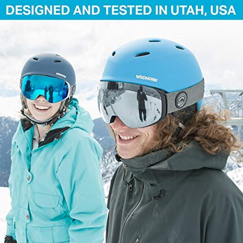 WildHorn Outfitters Roca Ski Goggles & Snowboard Goggles- Premium Snow Goggles for Men, Women and Kids. Features Quick Change Magnetic Lens System with Integrated Clip Lock. Ski WildHorn Outfitters 