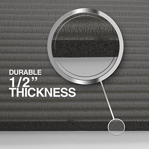 Extra Thick NBR Foam Yoga and Pilates Mat, Black Accessory Sivan Health and Fitness 