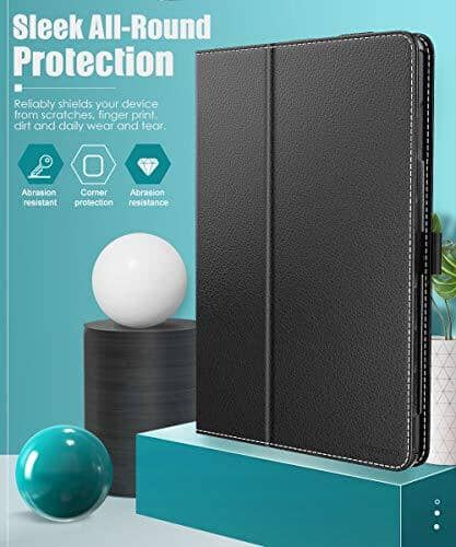 MoKo Case Compatible with All-New Kindle Fire HD 8 Tablet and Fire HD 8 Plus Tablet (10th Generation, 2020 Release),Slim Folding Stand Cover with Auto Wake/Sleep - Black Personal Computer MoKo 