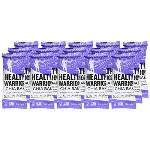 Chia Bars, Dark Chocolate, Gluten Free, Vegan, 25g bars, 15 Count Food & Drink Health Warrior 
