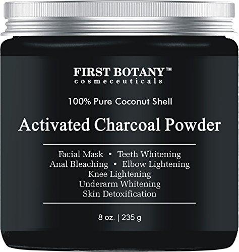 Activated Charcoal Powder 8 oz for DIY Recipes - Teeth Whitening, Facial Masks, Facial Scrubs, Knee Lightening, Underarm Lightening, Homemade Eyeliner &Mascara Skin Care First Botany Cosmeceuticals 