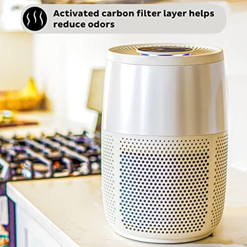 Instant HEPA Quiet Air Purifier, From the Makers of Instant Pot with Plasma Ion Technology for Rooms up to 630ft2; removes 99% of Dust, Smoke, Odors, Pollen & Pet Hair, for Bedrooms & Offices, Pearl Home Instant 