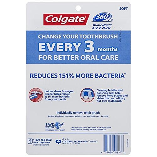 Colgate 360 Toothbrush with Tongue and Cheek Cleaner - Soft (6 Count) Toothbrush Colgate 