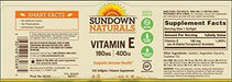 Sundown Naturals Vitamin E 400 IU Di-Alpha, 100 Synthetic Softgels Supplement Sundown Naturals 