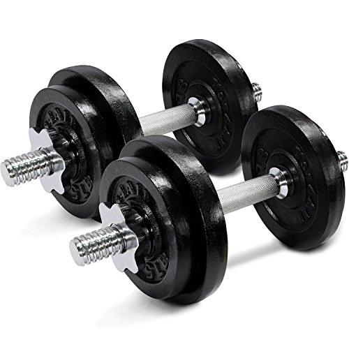 60 lbs Adjustable Cast Iron Dumbbells - ²D1IBZ Sport & Recreation Yes4All 