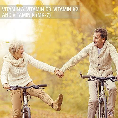 Vitamin ADK - 180 Count - High Potency Vitamin A 5000 IU D3 5000 IU K1 K2 (MK4 1500mcg and MK7 300mcg) Heart Bone and Immune No Soy Non-GMO Supplement Code Age 