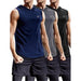 Neleus Workout Athletic Muscle Tank with Hoods Pack of 3 Activewear Neleus 
