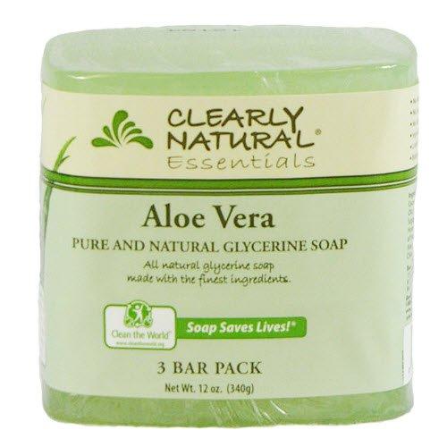 Clearly Natural Glycerine Bar Soap, Aloe Vera, 12 oz, 3 Count Natural Soap Clearly Natural 