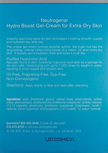 Neutrogena Hydro Boost Hyaluronic Acid Hydrating Face Moisturizer Gel-Cream to Hydrate and Smooth Extra-Dry Skin, 1.7 oz Skin Care Neutrogena 