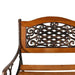 Sunnydaze 2-Person Garden Bench - Cast Iron and Wood Frame with Ivy Crossweave Design - 49-Inch Outdoor Patio Furniture - Perfect for Deck, Porch, Balcony, Backyard or Garden Lawn & Patio Sunnydaze Decor 