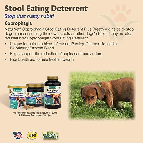 NaturVet Coprophagia Stool Eating Deterrent Plus Breath Aid for Dogs, 70 ct Soft Chews, Made in USA Animal Wellness NaturVet 