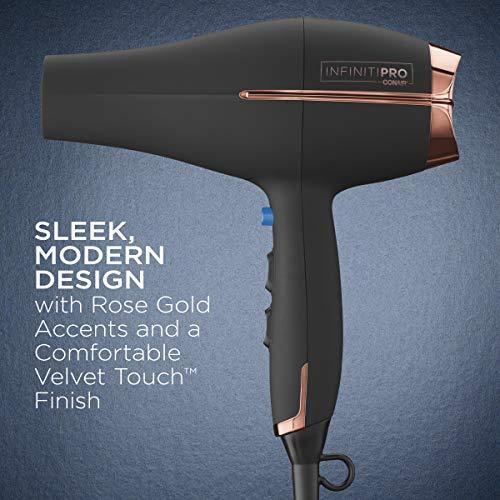 INFINITIPRO BY CONAIR 1875 Watt AC Motor Pro Hair Dryer, Black / Rose Gold Beauty Conair 