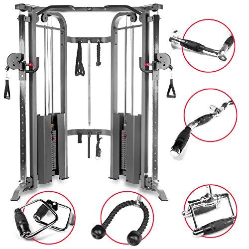 Functional Trainer Cable Machine with Dual 200 lb Weight Stacks, 19 Adjustments, and an UPGRADED Accessory Package Sport & Recreation XMark Fitness 