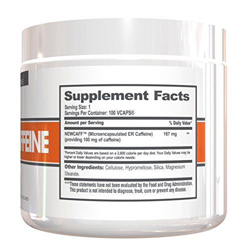 GENIUS CAFFEINE – Extended Release Microencapsulated Caffeine Pills, All Natural Non-Crash Sustained Energy & Focus Supplement –Preworkout & Nootropic Brain Booster For Men & Women,100 veggie capsules Supplement The Genius Brand 