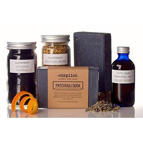 SIMPLICI Patchouli Charcoal Soap Value Bag (6 Bars) Natural Soap Simplici 