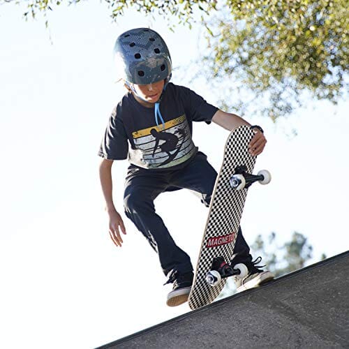 Magneto Kids Skateboard | Maple Deck with Components - Designed for Kids and Teens (Checkered) Sports Magneto 