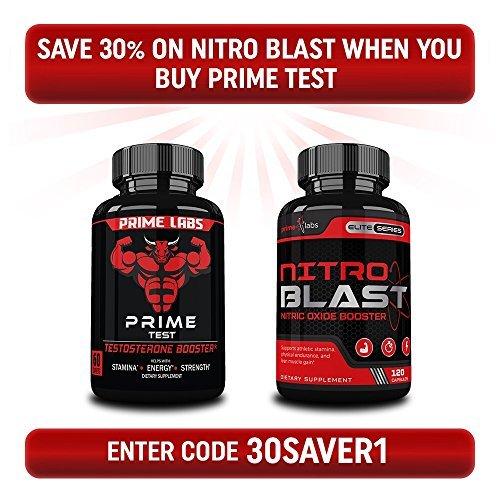 Prime Labs Men's Testosterone Booster (60 Caplets) - Natural Stamina, Endurance and Strength Booster - Fortifies Metabolism - Promotes Healthy Weight Loss and Fat Burning Supplement Prime Labs 
