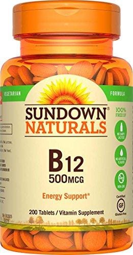 Sundown Naturals® Vitamin B-12 500 mcg, 200 Tablets Supplement Sundown Naturals 