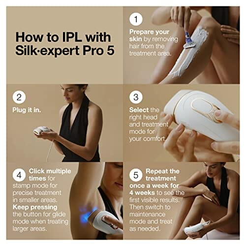 Braun IPL Silk Expert Pro 5 Hair Removal Device for Men and Women
