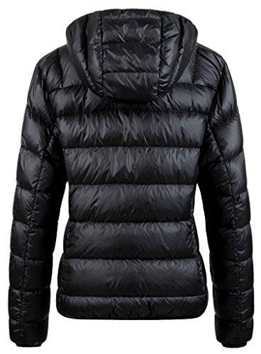 Wantdo Women's Lightweight Packable Down Jacket(Black, Medium) Ski Wantdo 