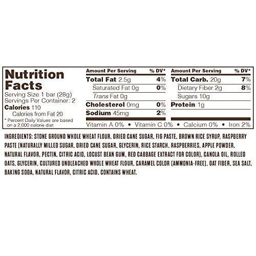Whole Wheat Fig Bar, Vegan + Non-GMO, Raspberry (12 Count) Food & Drink Nature's Bakery 