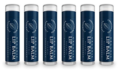 Lip Balm - Lip Care Therapy - Lip Butter - Made With Organic & Natural Ingredients - Repair & Condition Dry, Chapped, Cracked Lips - 6 Pack, Unflavored - Christina Moss Naturals Skin Care Christina Moss Naturals 