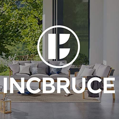 Incbruce Outdoor Patio Furniture Loveseat 2-Piece and Bistro Coffee Table Set Furniture Bench with Cushion, Lawn Front Porch Garden, Steel Frame, Brown Lawn & Patio Incbruce 