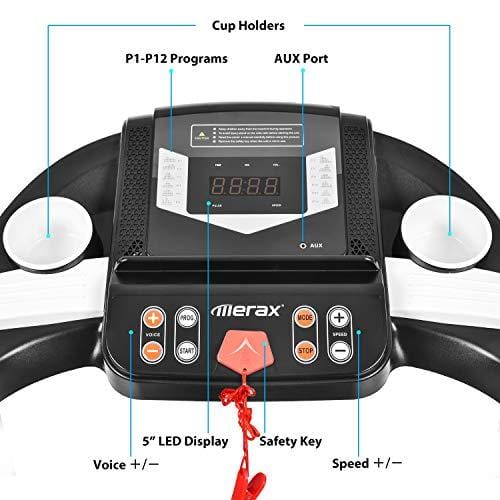 FYC Folding Treadmill for Home Portable Electric Treadmill Running Exercise Machine Compact Treadmill Foldable for Home Gym Fitness Workout Jogging Walking, Easy Assembly (GT L510C) Sports FYC 