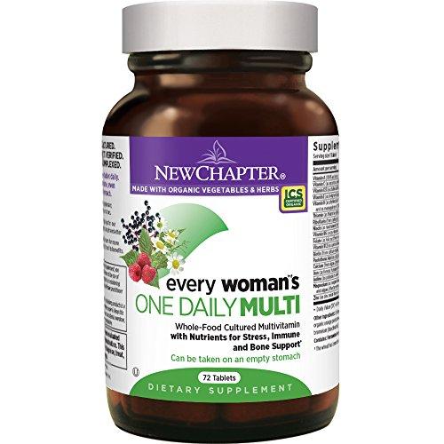 New Chapter Every Woman's One Daily, Women's Multivitamin Fermented with Probiotics + Iron + B Vitamins + Vitamin D3 + Organic Non-GMO Ingredients - 72 ct New Chapter 