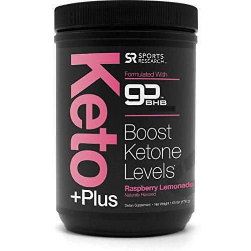 New! Keto Plus™ with Exogenous Ketones (BHBs) ~ Get into Ketosis, Enhance Performance & Mental Focus ~ Vegan & Keto Friendly, Non-GMO & Gluten Free (Raspberry Lemonade) Supplement Sports Research 
