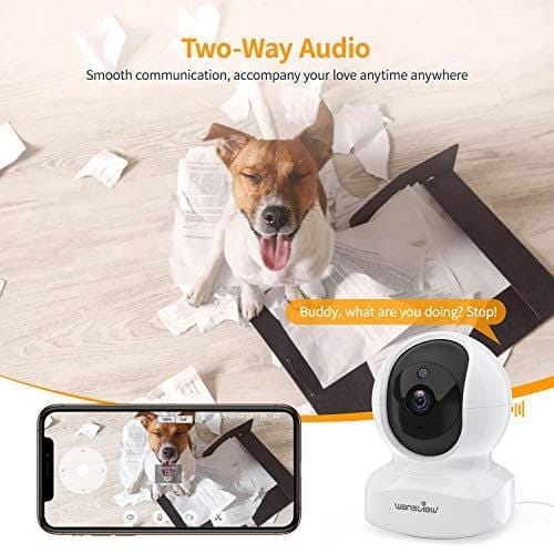  Home Security Camera, Baby Camera, 2K wansview WiFi Camera for  Pet/Nanny, Motion Alerts, 2 Way Audio, Night Vision, Compatible with Alexa  Echo Show, with TF Card Slot and Cloud 