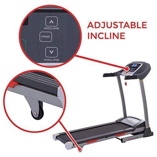 Sunny Health & Fitness Portable Treadmill with Auto Incline, LCD, Smart APP and Shock Absorber - SF-T7705 Sport & Recreation Sunny Health & Fitness 