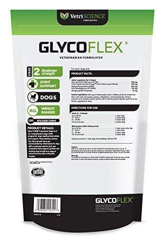 VetriScience Laboratories GlycoFlex 2, Hip and Joint Supplement for Dogs, Bite Sized Chews, 120 CT Animal Wellness VetriScience Laboratories 