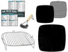 Air Fryer Accessories Compatible With Ninja Foodi, Cuisinart TOA, Soing, Instant Vortex, Nuwave Brio 14 QT, Power Airfryer Oven Elite, Emeril Lagasse 360 +More | Rack & Magnetic Cheat Sheet Guides Kitchen INFRAOVENS 