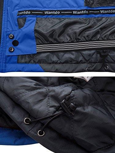 Wantdo Men's Waterproof Mountain Jacket Fleece Windproof Ski Jacket US S Sky Blue S Ski Wantdo 