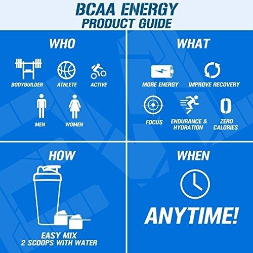 Evlution Nutrition BCAA Energy - High Performance, Energizing Amino Acid Supplement for Muscle Building, Recovery, and Endurance, Blue Raz (30 Servings) Supplement Evlution 