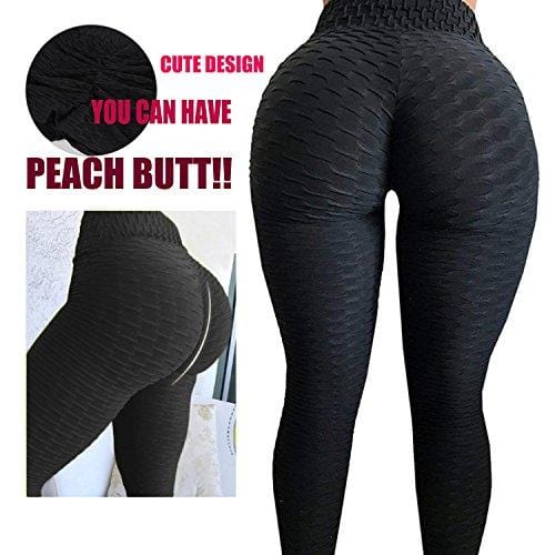 High Waist Leggings for Women Tummy Control Butt Lifting Bubble Hip Lifting  Exercise Fitness Running Texyured Yoga Pants 