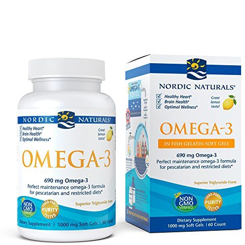 Nordic Naturals - Omega-3 Fish Gels, Cognition, Heart Health, and Immune Support, 60 Soft Gels Supplement Nordic Naturals 