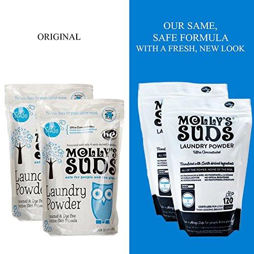 Molly's Suds Unscented Laundry Detergent Powder, Bundle of 2, 240 loads total, Natural Laundry Soap for Sensitive Skin Laundry Detergent Molly's Suds 