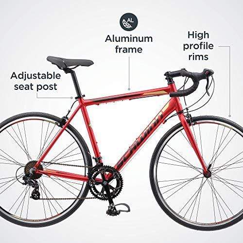 Schwinn Volare 1400 Adult Hybrid Road Bike, 28-inch wheel, aluminum frame, Red Outdoors Schwinn 