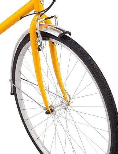 Schwinn Wayfarer Hybrid Bicycle, Retro-Styled 16-Inch/Small Steel Step-Through Frame and 7-Speed Drivetrain with Front and Rear Fenders, Rear Rack, and 700C Wheels, Light Mint Outdoors Schwinn 
