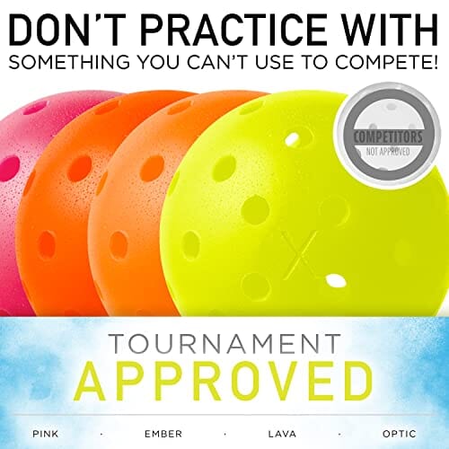 Franklin Sports Outdoor Pickleballs - X-40 Balls - USA Pickleball (USAPA) Approved - 12 Pack Outside Pickleballs - Optic Yellow - US Open Ball Sports Franklin Sports 