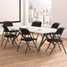 AmazonBasics Folding Plastic Chair, 350-Pound Capacity, Black, 6-Pack Furniture AmazonBasics 