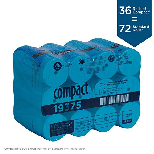 Compact Coreless 2-Ply Recycled Toilet Paper by GP PRO (Georgia-Pacific), 19375, 1000 Sheets Per Roll, 36 Rolls Per Case Skin Care Georgia Pacific 