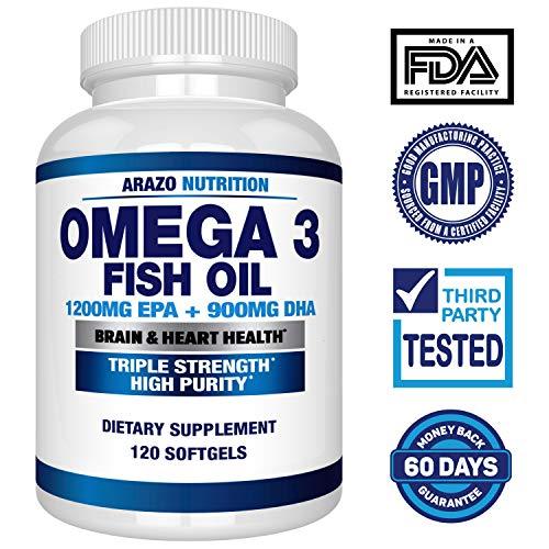 Omega 3 Fish Oil 2250mg HIGH EPA 1200MG DHA 900MG Triple