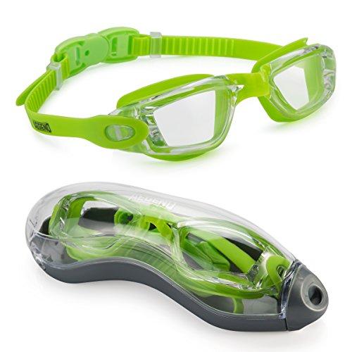 Aegend Swim Goggles, Swimming Goggles No Leaking Anti Fog UV Protection Triathlon Swim Goggles with Free Protection Case for Adult Men Women Youth Kids Child, Multiple Choice Swim Goggles Aegend 